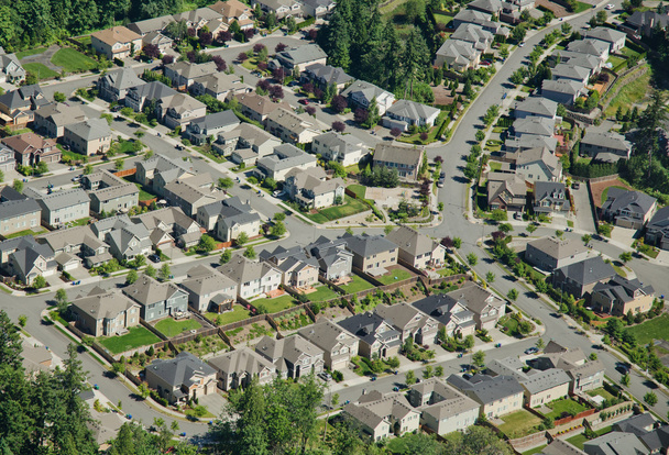 Houses on Hillside - Aerial - Photo, Image