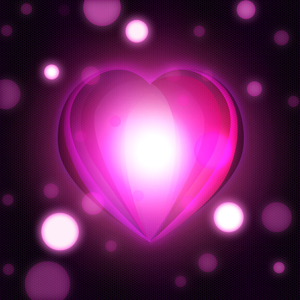 Glowing heart - 写真・画像