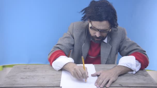 Dumb Writing a Letter - Footage, Video