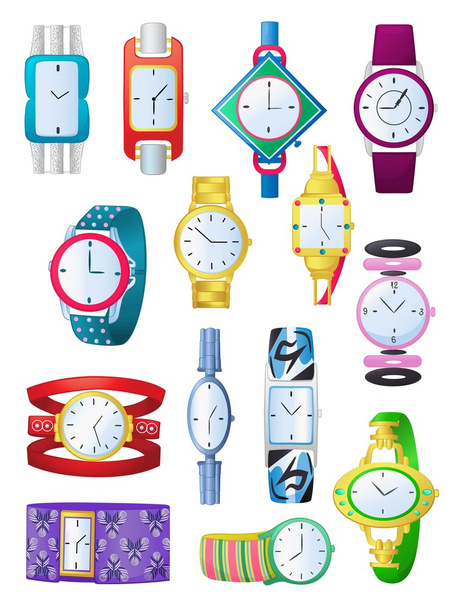 Women's watches - Vector, Image