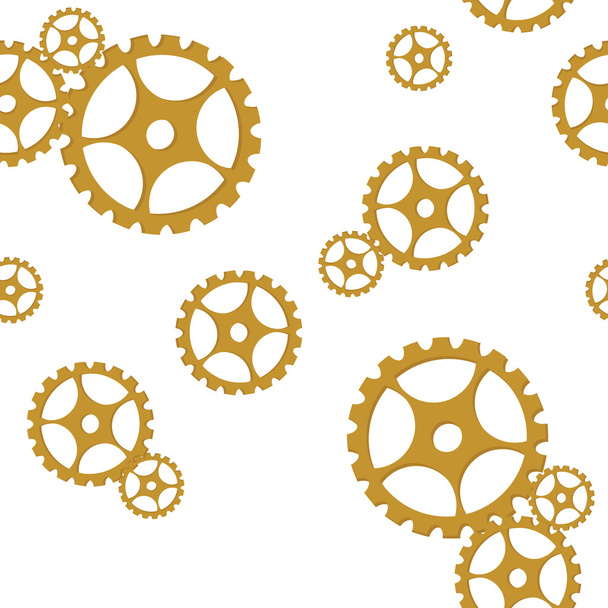 Golden gears pattern - ベクター画像