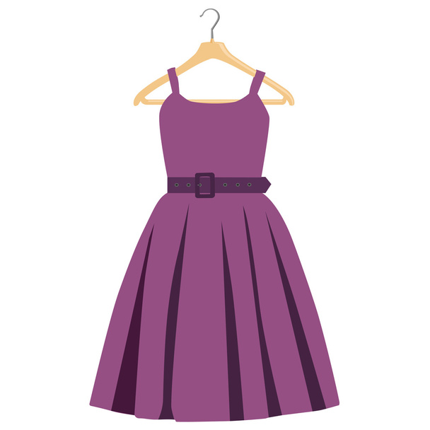 Purple dress - Διάνυσμα, εικόνα