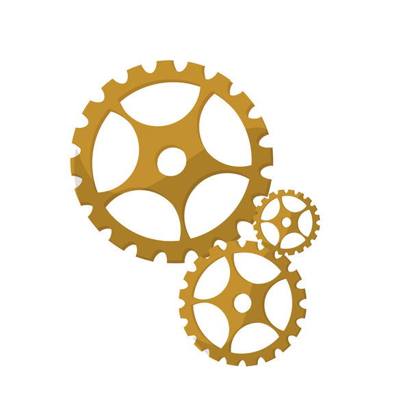 Golden gears - ベクター画像