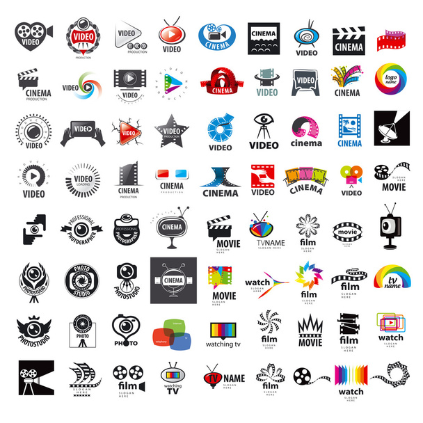 великий набір векторних логотипів фото і відеопродукції
 - Вектор, зображення