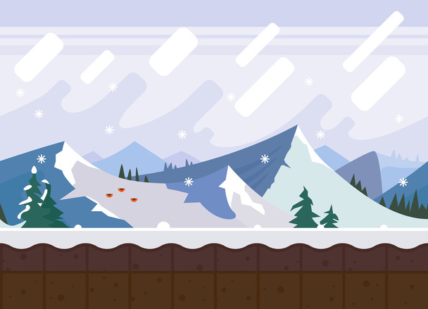 Winter mountains - Vector, Image