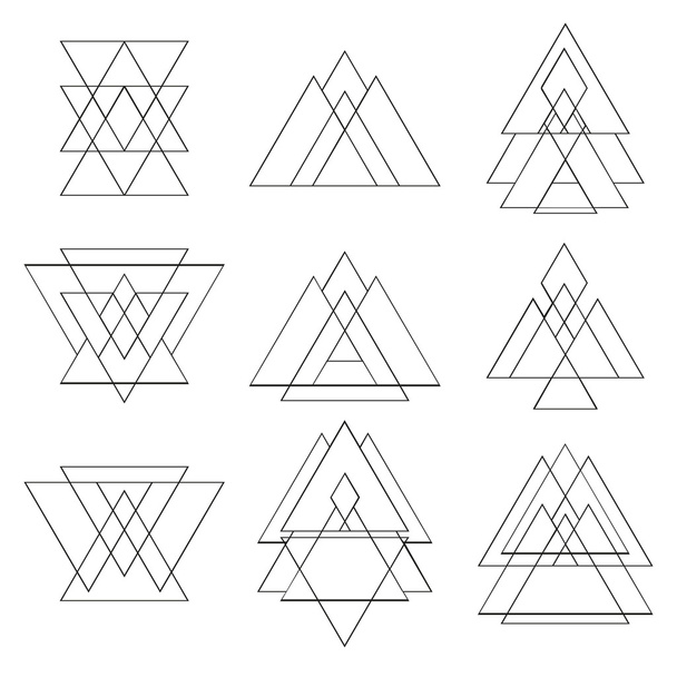 Collection de formes géométriques tendance. Ensemble d'icônes géométriques
 - Vecteur, image