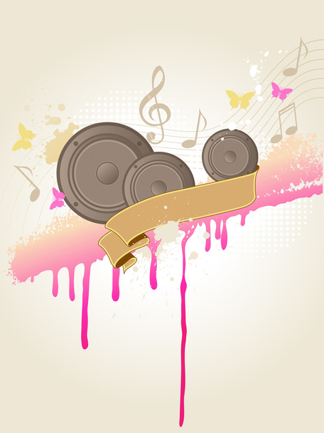 Music background with columns - Vector, Image