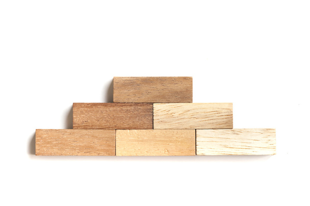 Wood block stacking as step stair. - Fotoğraf, Görsel