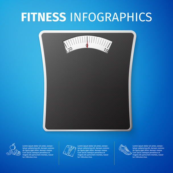 fitness infografika - Vektor, obrázek
