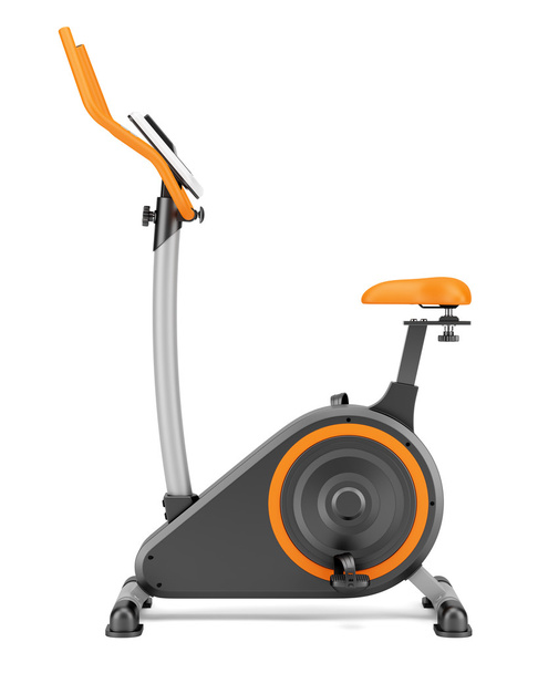 stationary exercise bike isolated on white background - Photo, Image