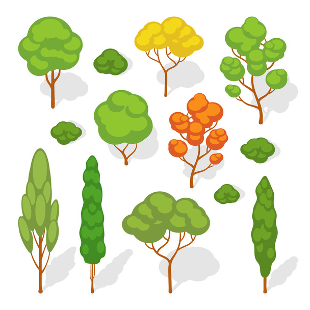 Set of the vector trees - Vector, Image