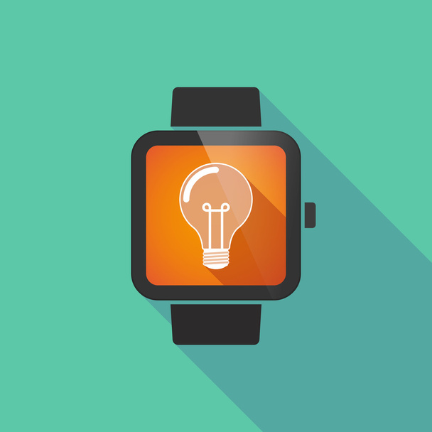 Smart watch with a light bulb - Vector, Image