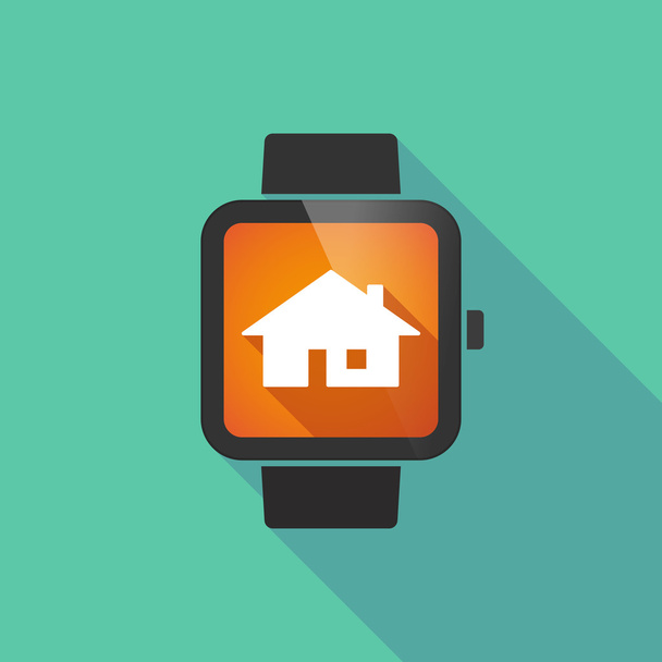Smart watch with a house - Vector, Image