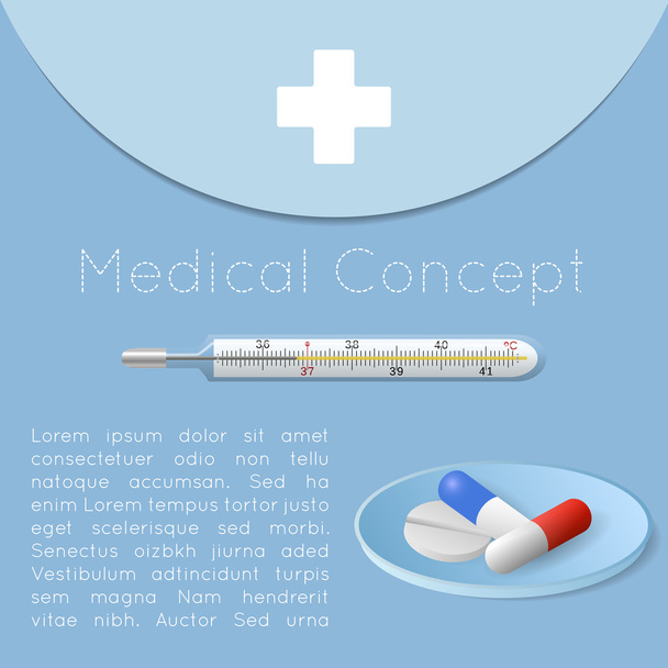 Medical health care background concept - Vetor, Imagem