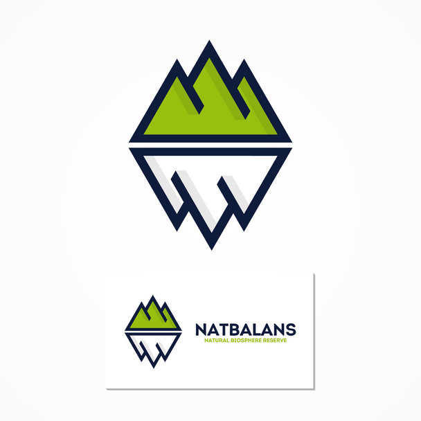 Combinazione di logo vettoriale di montagna e iceberg
 - Vettoriali, immagini