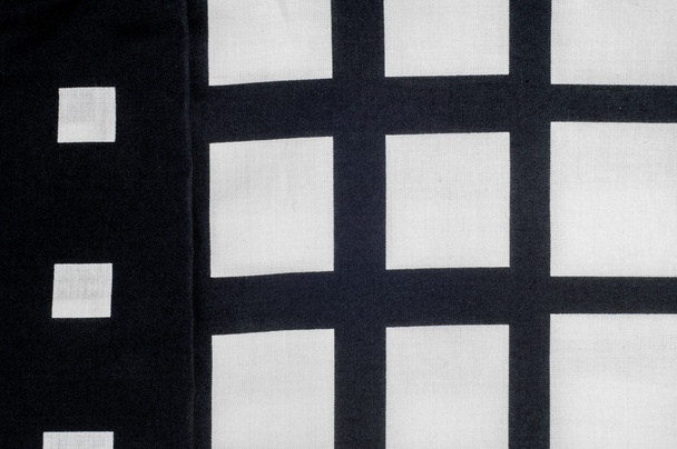 Texture tissu batiste. dés à carreaux noir et blanc
 - Photo, image