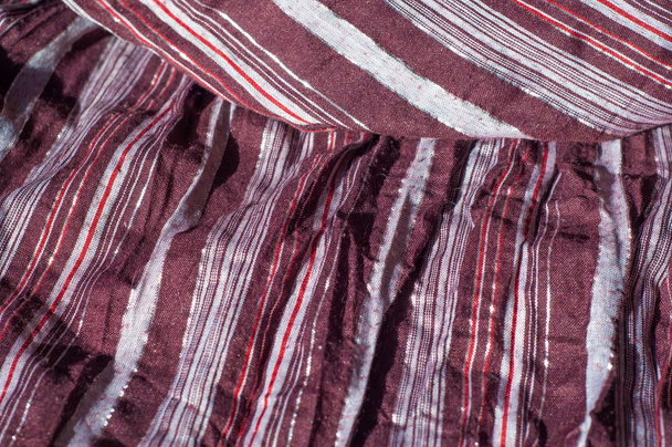 Pasiasty szalik z wełny tkanina tekstura - Zdjęcie, obraz