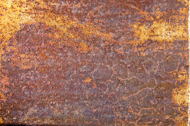 Textura de hierro oxidado. Fondo y textura de oxidado sobre hierro con color vintage y estilo vintage. Textura de oxidado con goteo sobre fondo de pared de acero - Foto, imagen