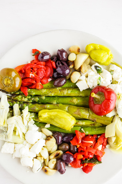 Appetizers plate with vegetarian antipasto - Photo, Image