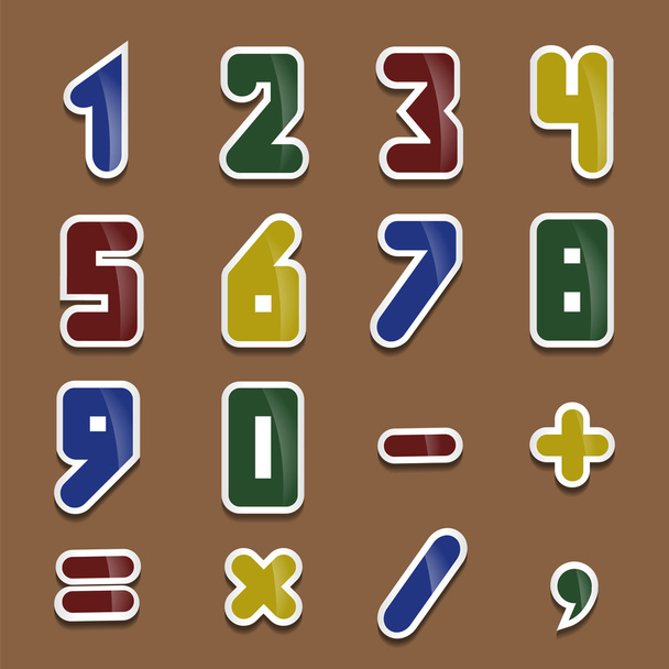 Número de formulario simple y conjunto de signos
 - Vector, Imagen