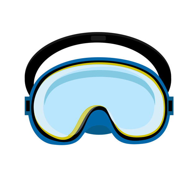 Blue diving mask - Vector, imagen