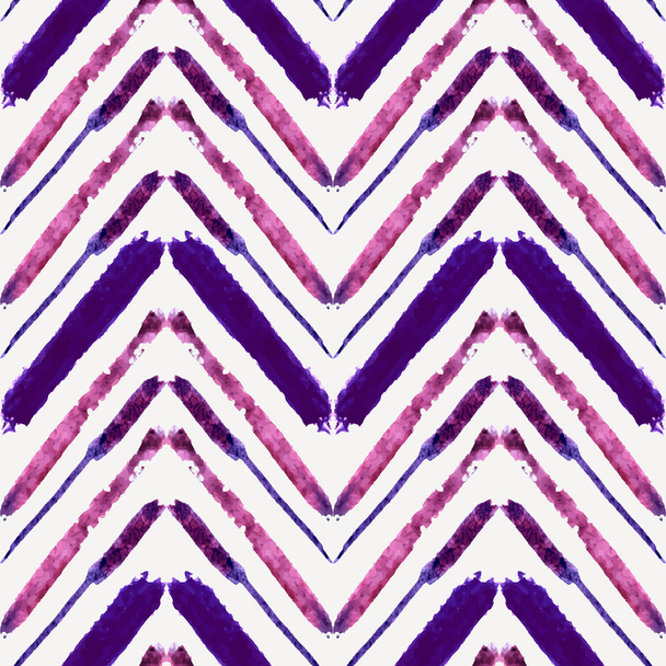 Vector seamless grunge pattern with watercolor ethnic zigzag lines. Can be used for web, fashion print, home decor, textile, wrapping, scrapbooking. - Vector, Image