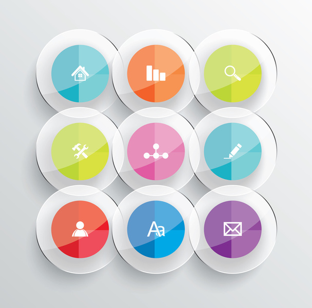 Símbolos modernos de infográfico ou webdesign
 - Vetor, Imagem