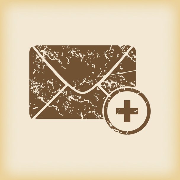Grungy add letter icon - Vector, Imagen