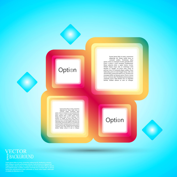 Abstract background of color boxes. Template for a text - Vector, Image