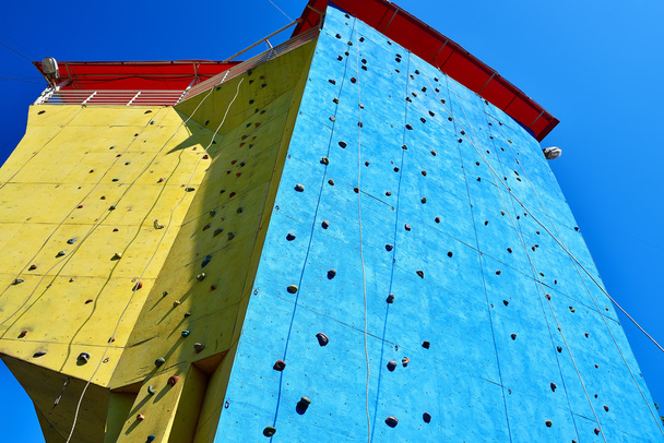 blue climbing wall - Zdjęcie, obraz
