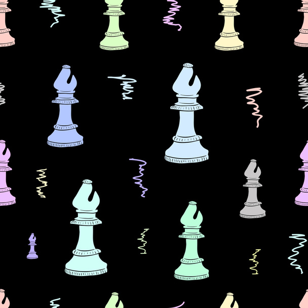 Šachová figurka barevné biskupů - Vektor, obrázek