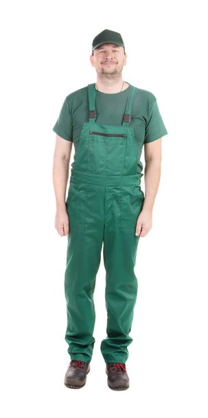Worker in green overalls - Foto, Imagem