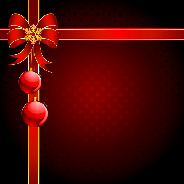 ベクトルの弓でクリスマス ボール - ベクター画像