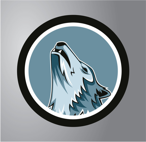 Wolves Circle sticker - Vetor, Imagem