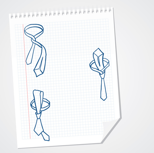 Hogyan tie a nyakkendő - Vektor, kép