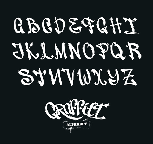 Alfabeto de grafite
 - Vetor, Imagem