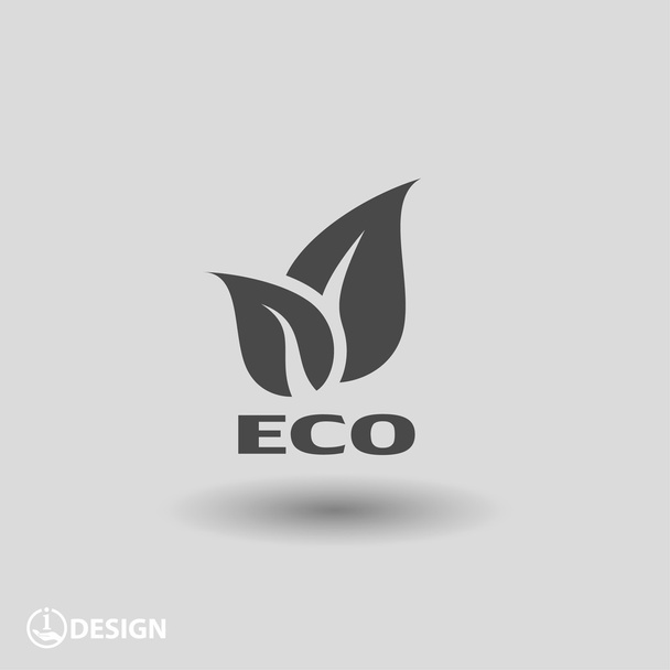 Pictograph of eco icon - Вектор,изображение