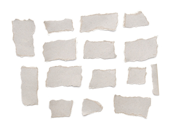 Collection of gray torn paper - Photo, Image