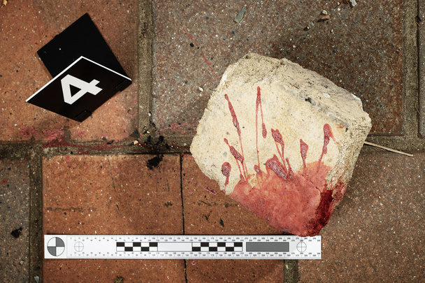 Evidence with blood - Foto, Bild