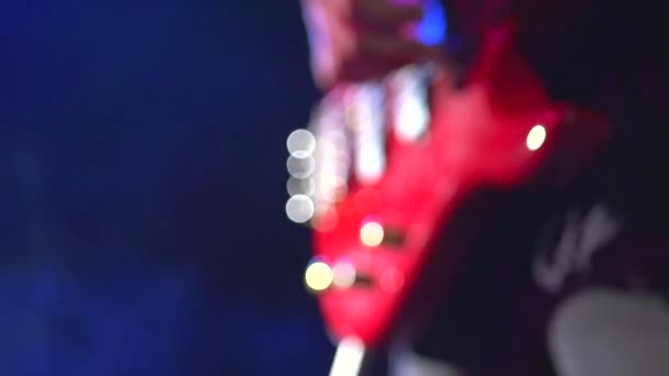 Man playing  bass guitar. - Footage, Video