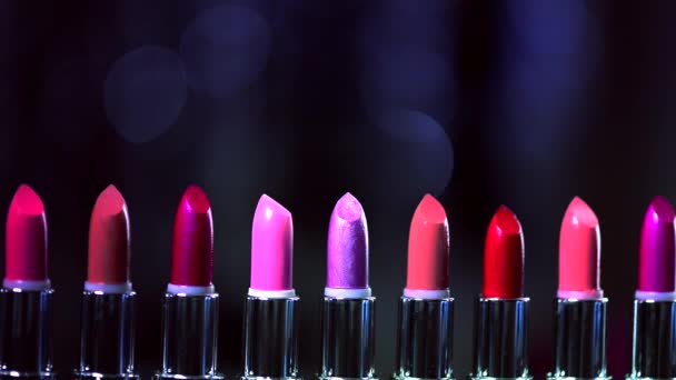 Fashion Colorful Lipsticks - Πλάνα, βίντεο