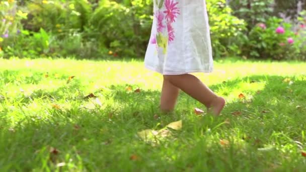 kislány, hogy első lépéseket - Felvétel, videó
