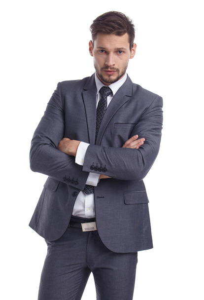 happy businessman in suit - Foto, Imagem