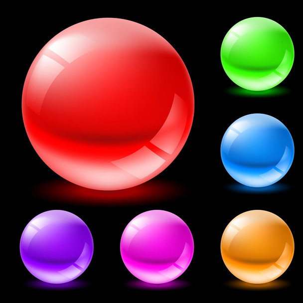 Glossy spheres - Vector, Image