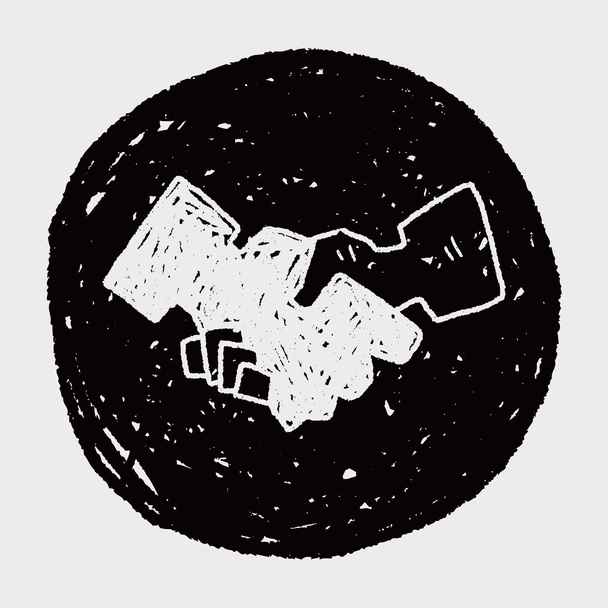 handshake doodle - Vektor, obrázek