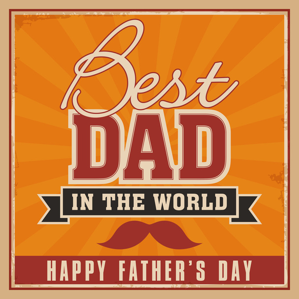 Poster or banner for Happy Father's Day. - Вектор,изображение