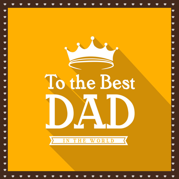 Greeting card for Happy Father's Day celebration. - Vector, imagen