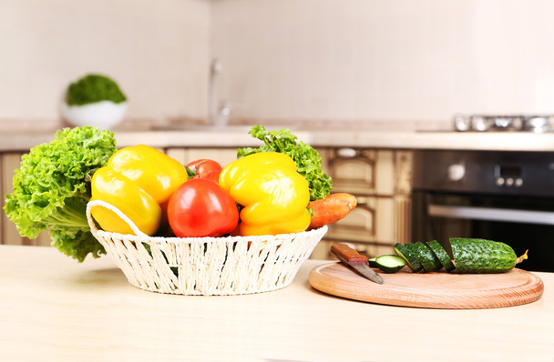 Fresh vegetables on a table - Фото, зображення