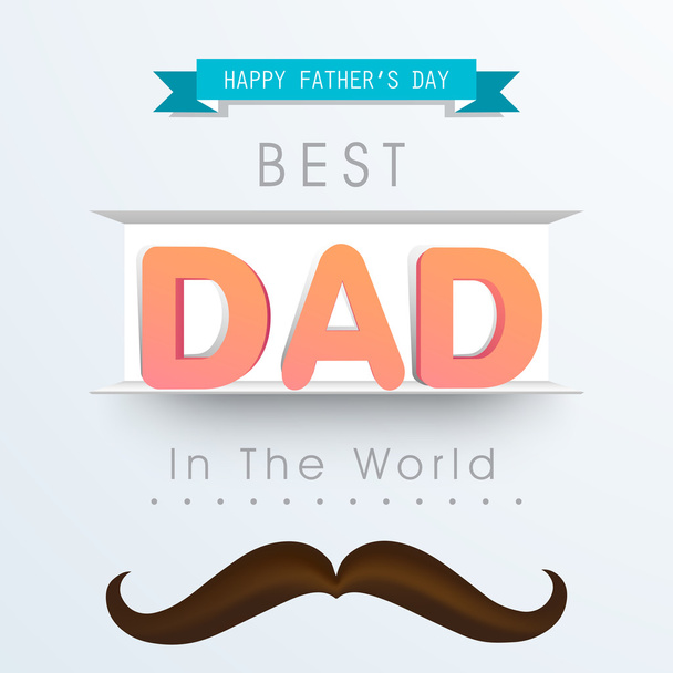 Greeting card with stylish text for Father's Day. - Vektör, Görsel
