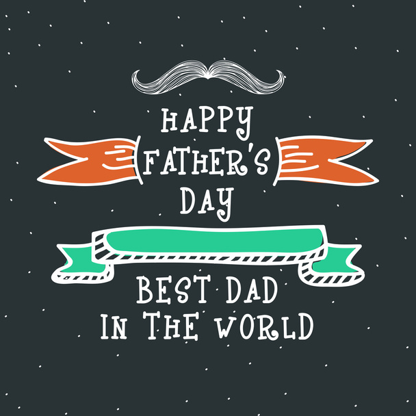 Greeting card design for Father's Day celebration. - Διάνυσμα, εικόνα